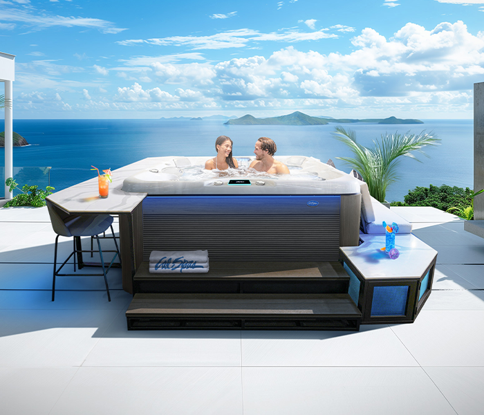 Calspas hot tub being used in a family setting - Kokomo